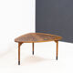 Vintage walnut ‘guitar pick’ coffee table