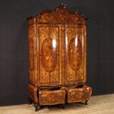 Inlaid Lombard wardrobe in Louis XV style