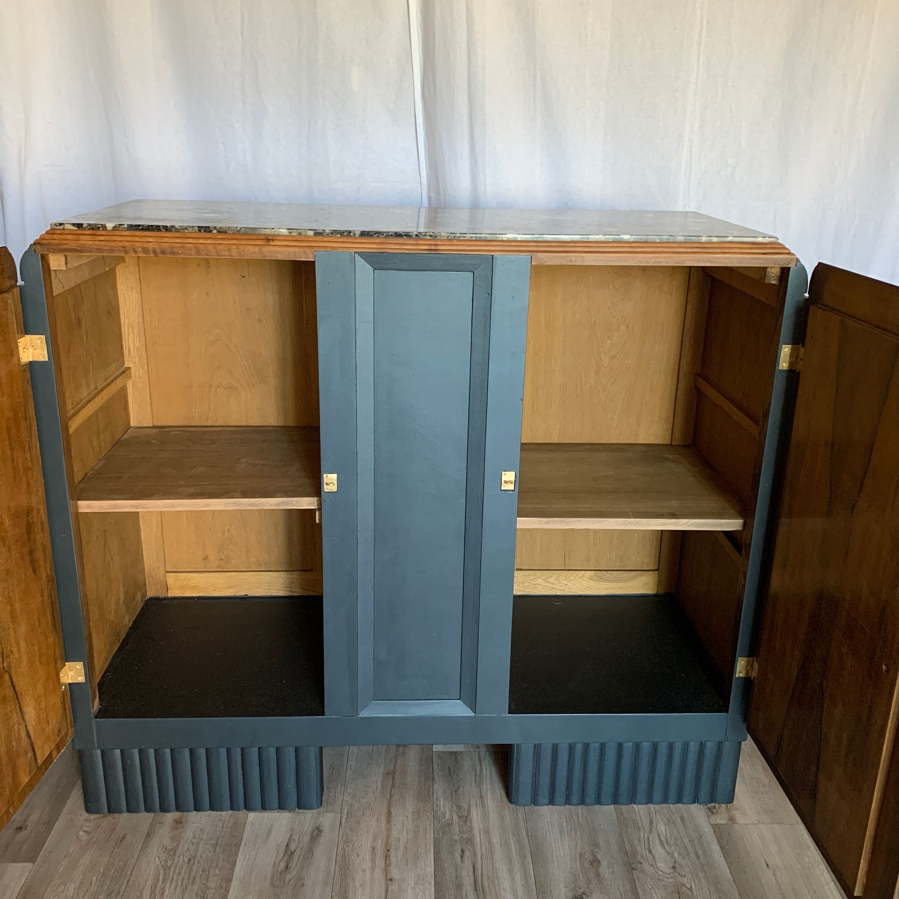 Luberon's "black blue" art deco buffet