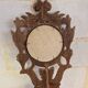 Antique Italian Polychrome Carved Wooden Mirror