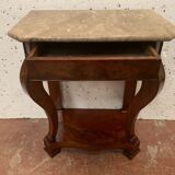 Louis Philippe console in mahogany and veneer XIX century