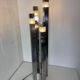 Lampadaire cubique Sciolari de style moderniste italien du milieu du siècle par G