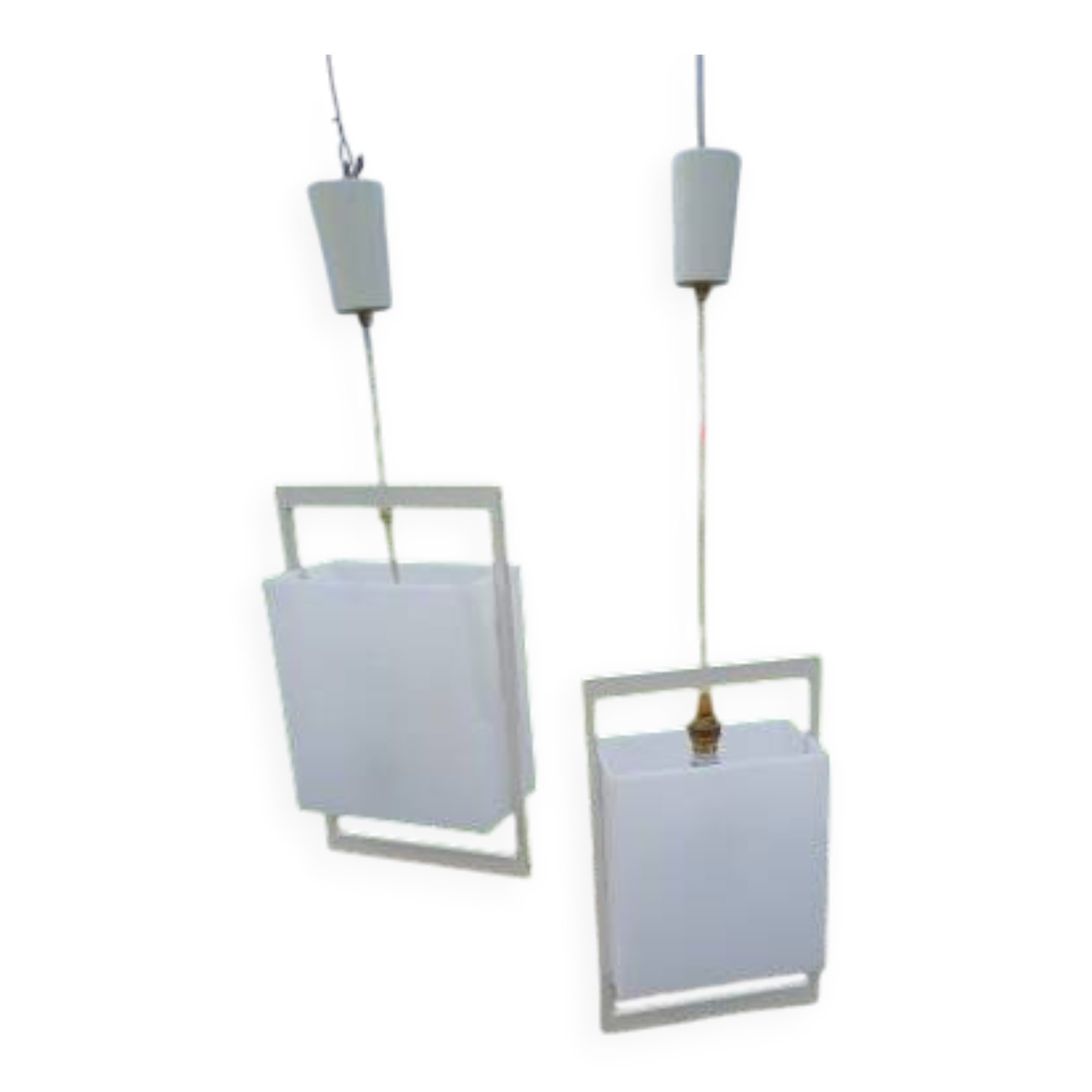 Pair of vintage pendant lights from the 70s