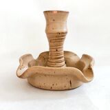 Large handmade Vallauris France ceramic ashtray candle holder