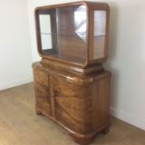 Art deco bookcase display cabinet by Jindrich Halabala