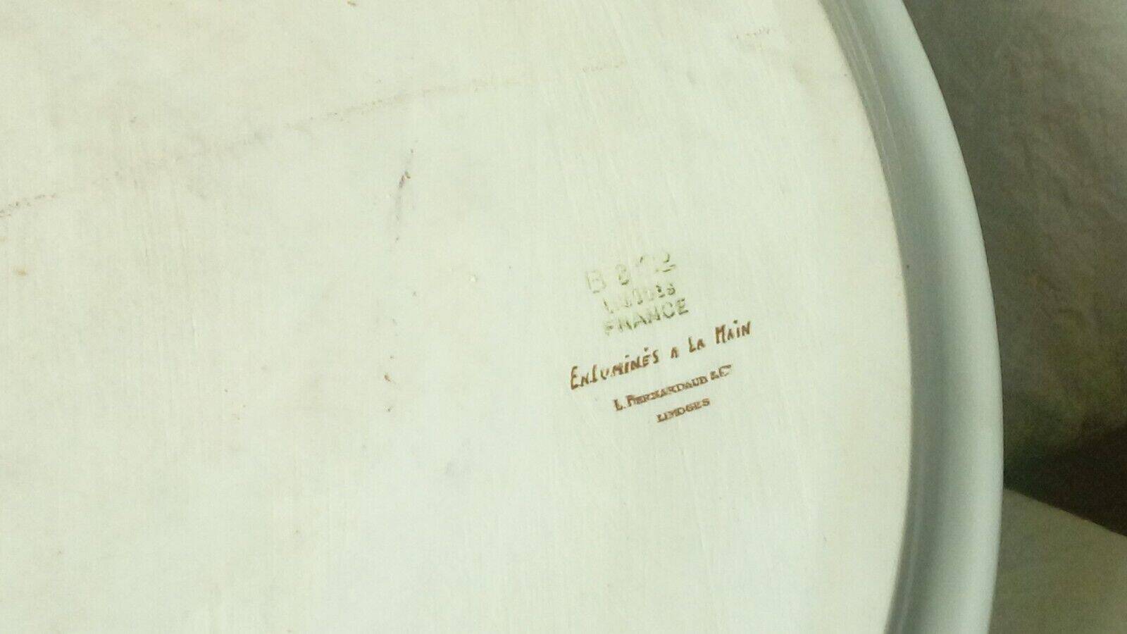 L.Bernardaud dish in hand-illuminated Limoges porcelain