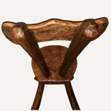 Brutalist Wabi Sabi milking stool or chair, France ca 1950
