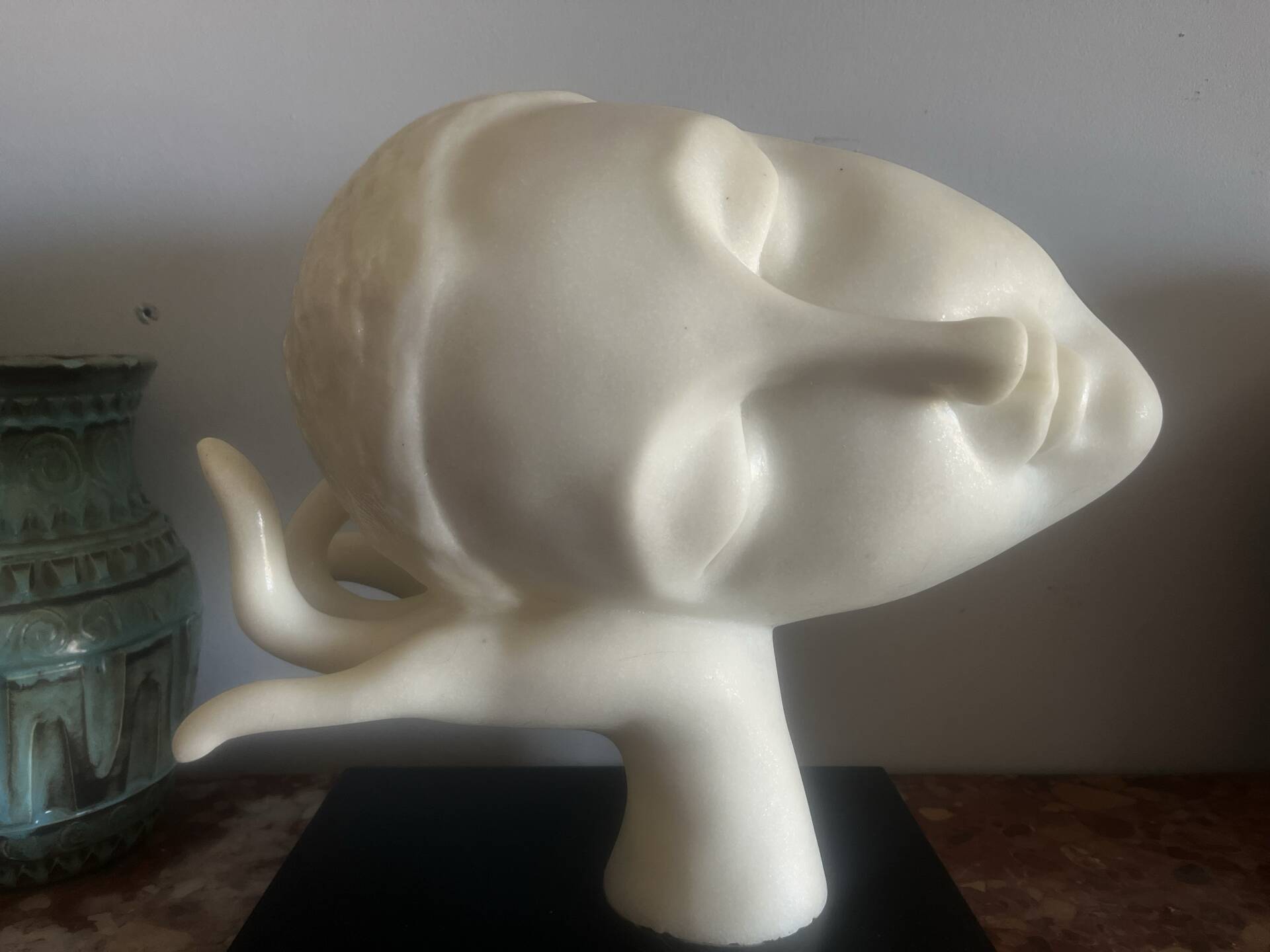 Sculpture grand format - Visage penché - Bouddha