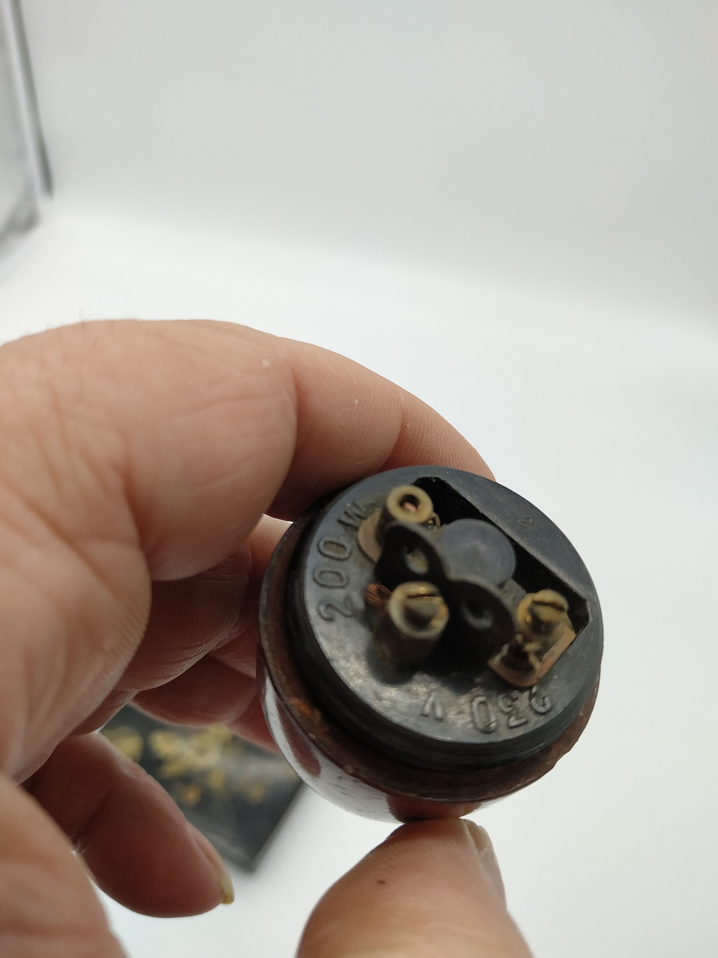 Old wooden and Bakélite art deco switch