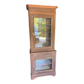 Raw wood display bookcase