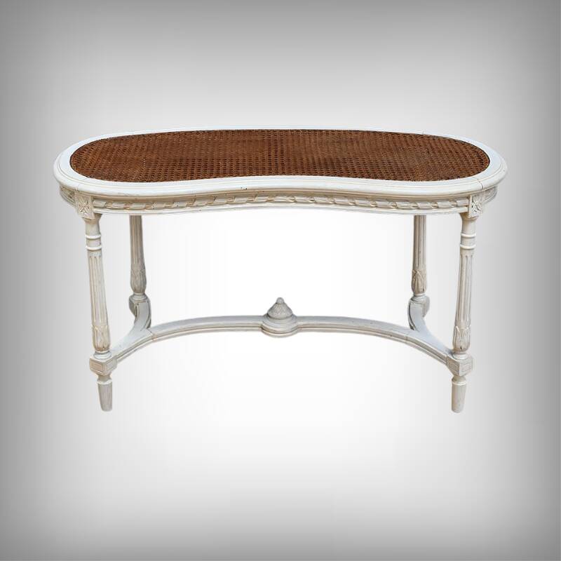 Painted wooden piano bench, Louis XVI style – Late 19th century