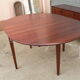 Table ronde scandinave palissandre à rallonge