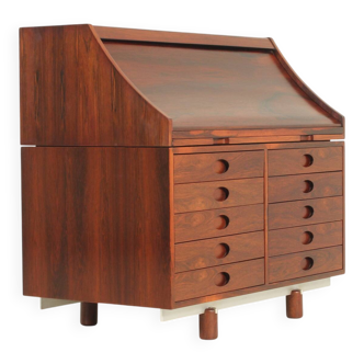 Rosewood secretary by Gianfranco Frattini for Bernini, Italy.