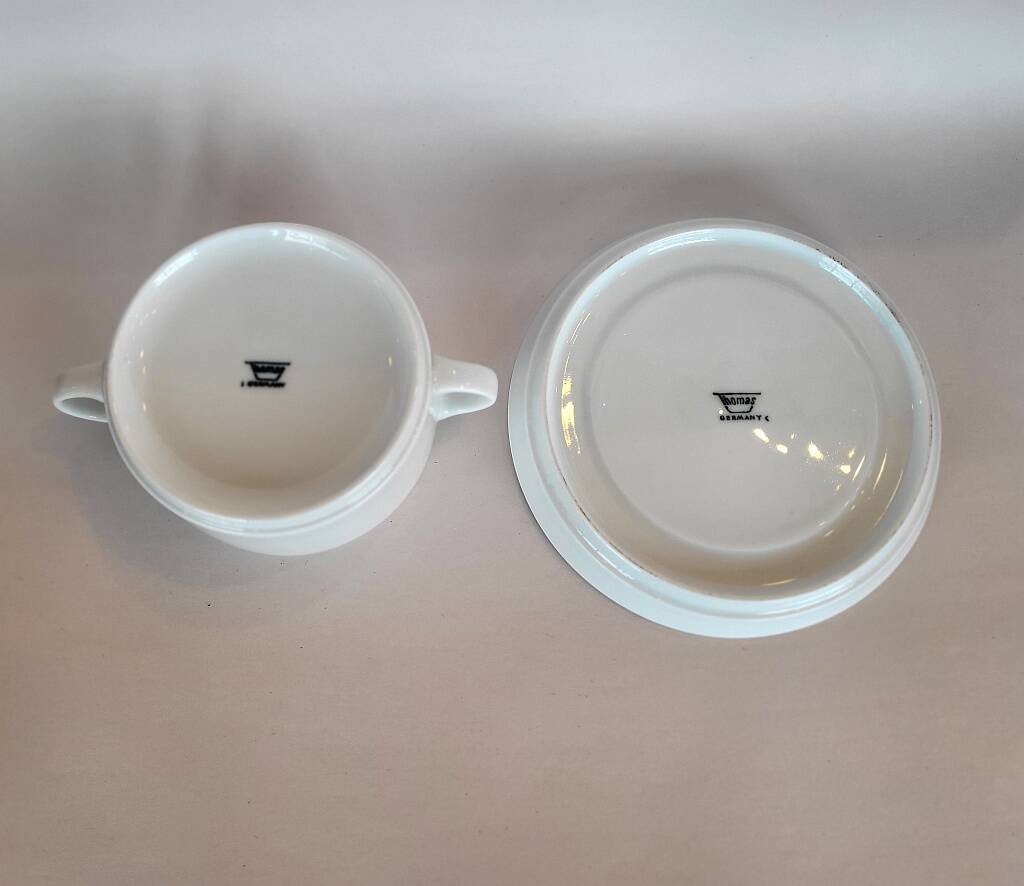 Thomas (Rosenthal) Eclipse Soup Bowl with Saucer Set of 2