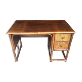 Bureau en rotin vintage
