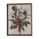 Old golden frame with floral bouquet