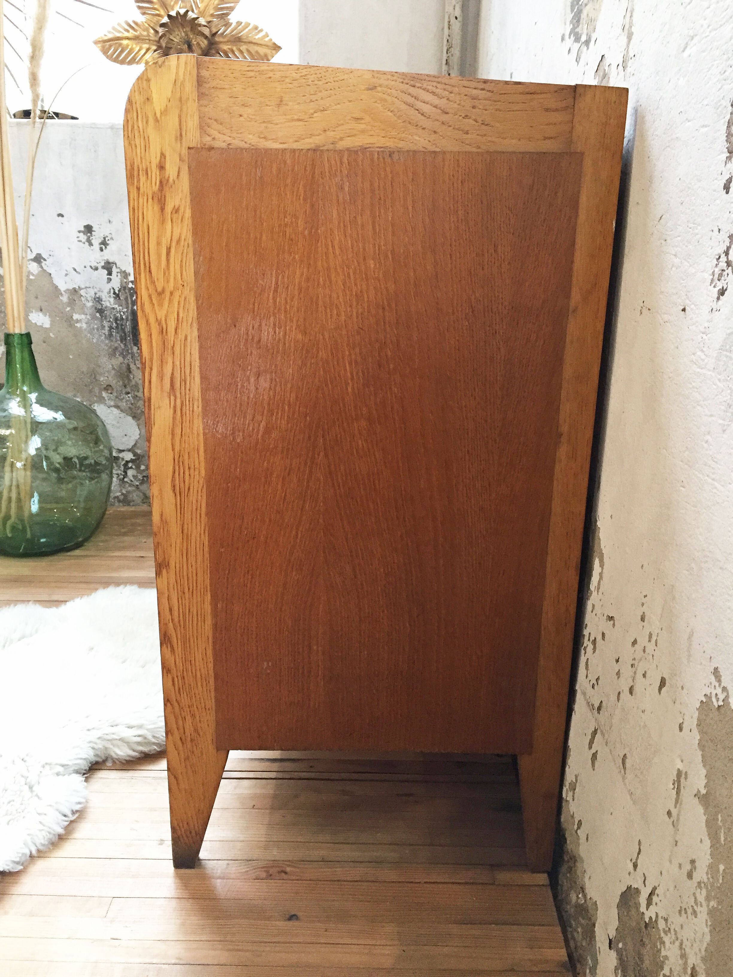 Commode vintage en rotin