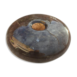 Flattened ball vase made of glass paste