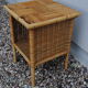 Table de chevet rotin vintage