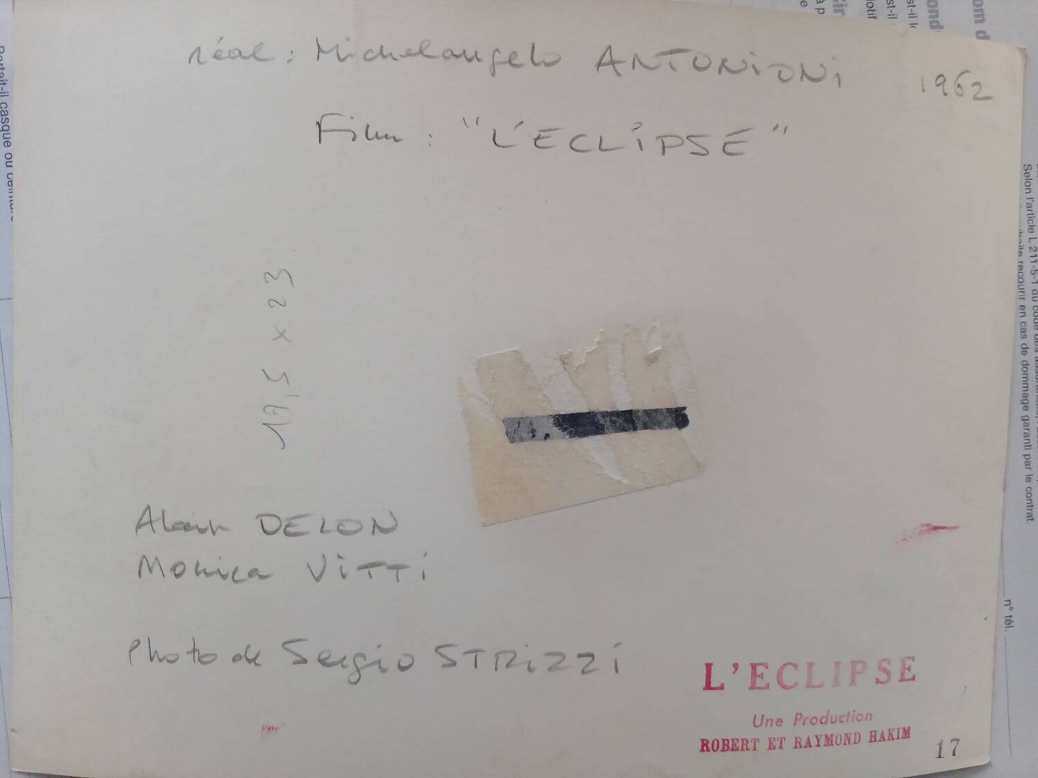 Alain Delon and Monica Vitti film photography