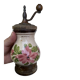 Vintage painted ceramic and wood pepper mill – Brand M – Decor
