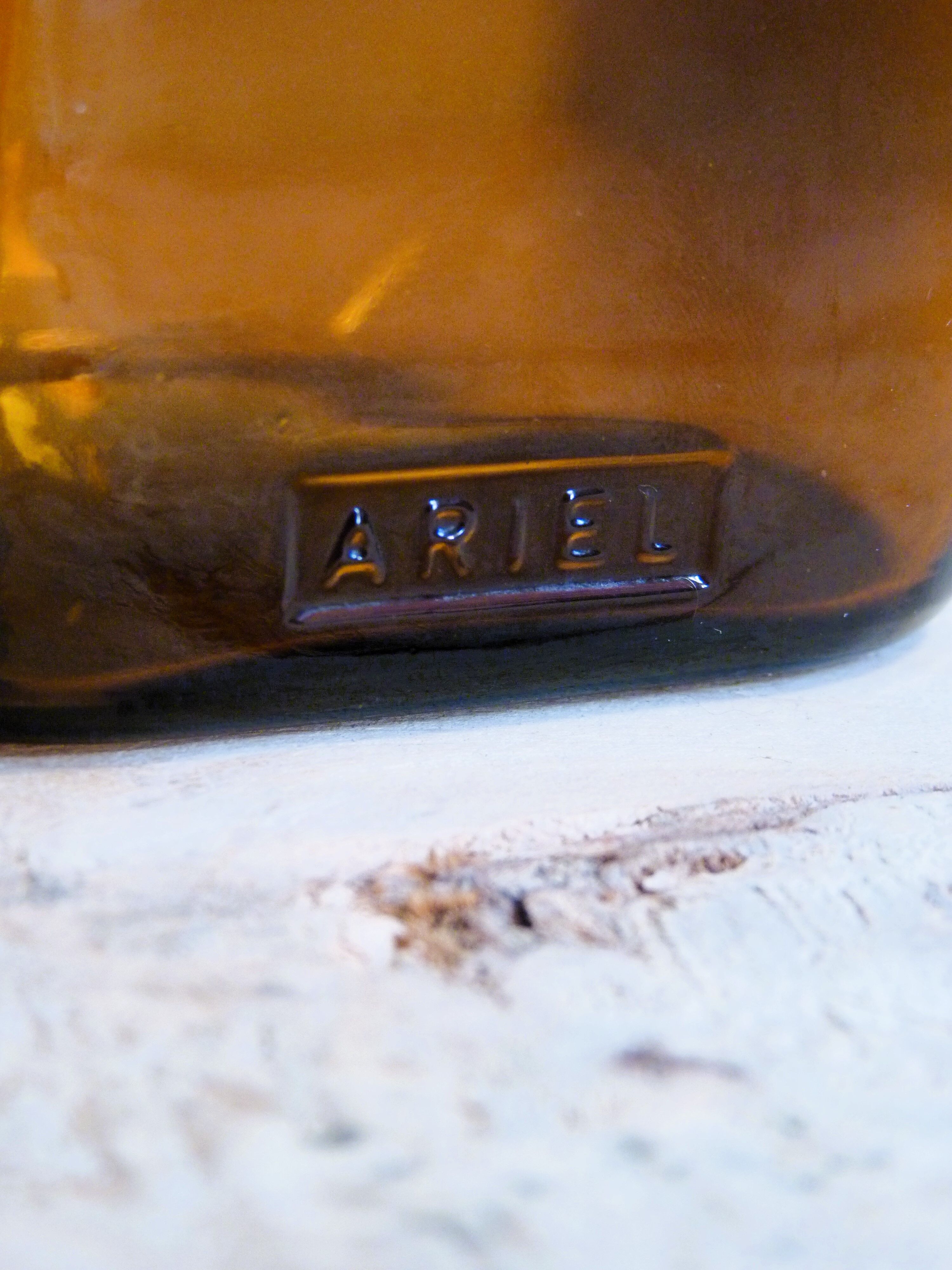 Ariel laundry apothecary style jar - amber glass