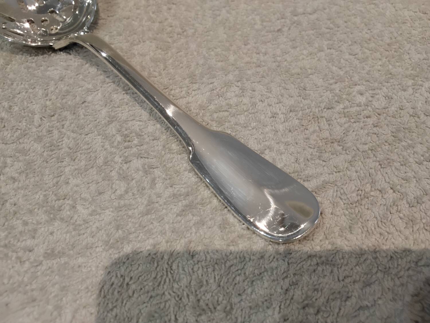 Silver-plated ice cube serving spoon by Christofle Cluny