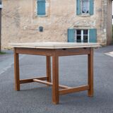 Wood and formica table with extensions