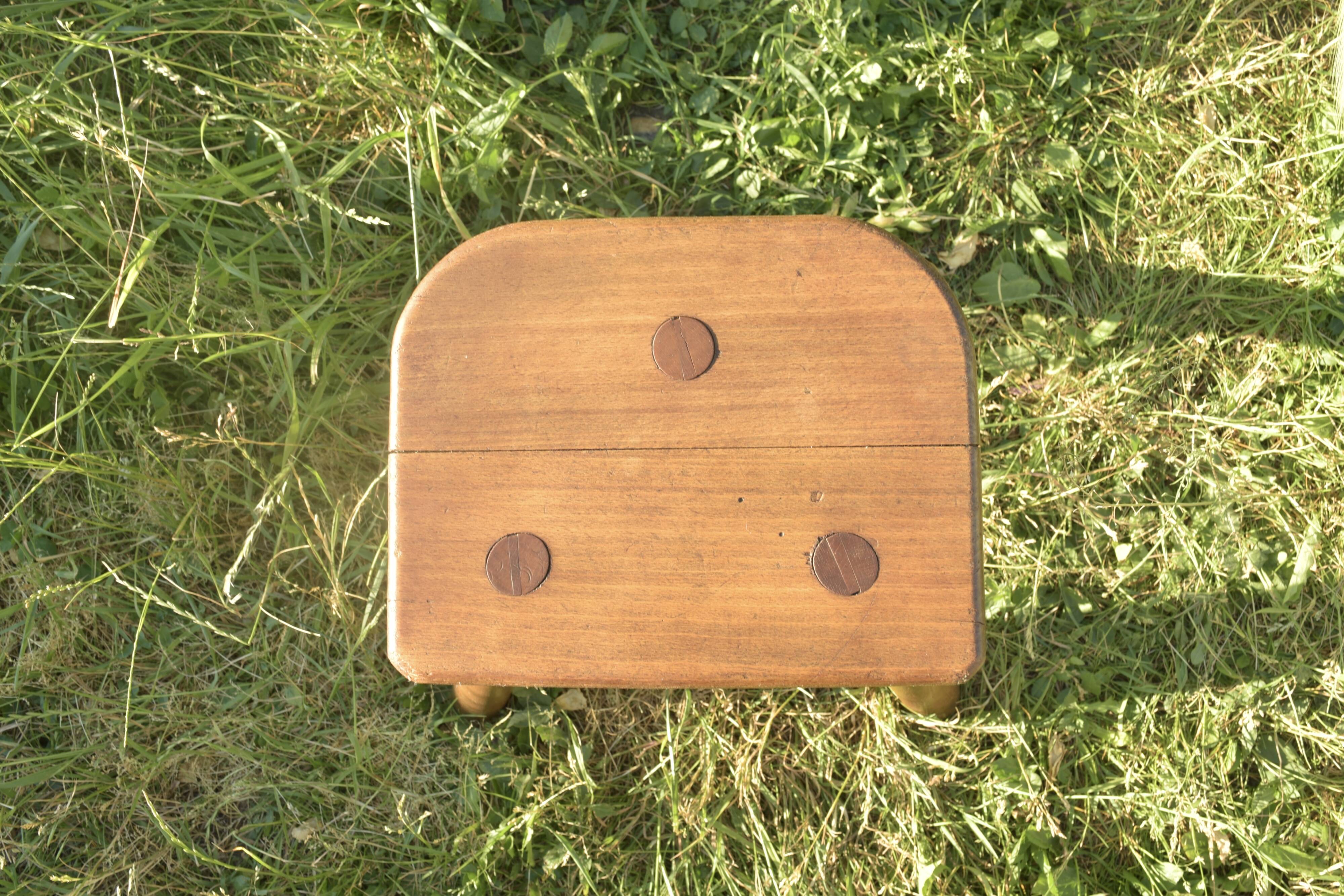 Antique tripod farm stool - wooden milking stool