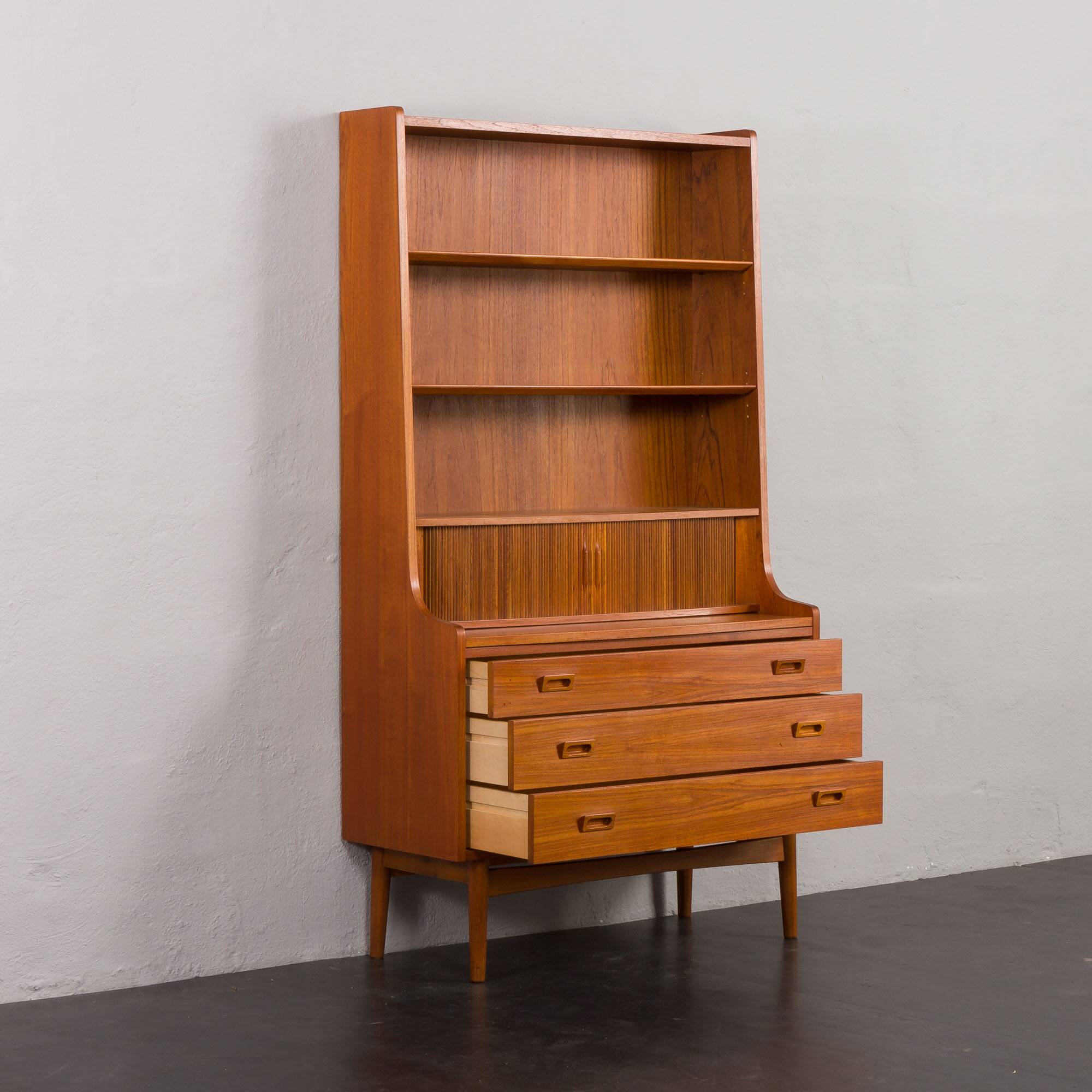 Johannes Sorth Nexo bookcase with secretaire, Denmark 1960s