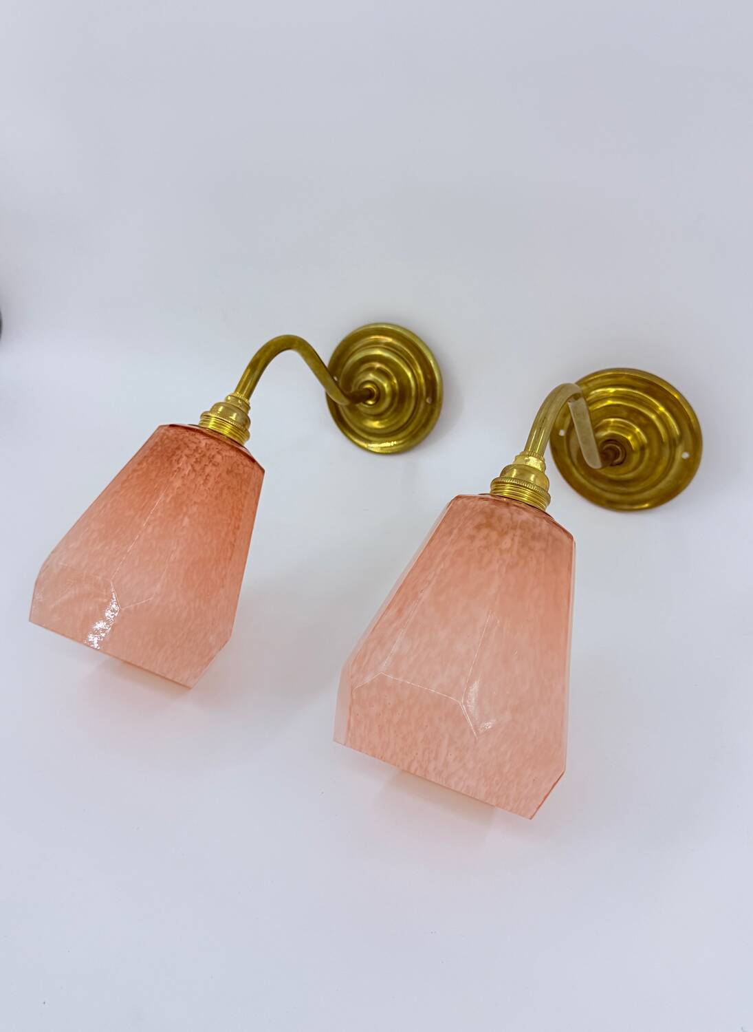 Paire d'appliques col de cygne