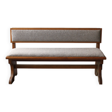 Banquette en chêne massif 1960.