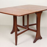 Table of dining room chairs in teak and retro vintage 1970s Nathan
