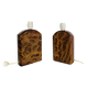 Pair of lamps in elm burl, vintage