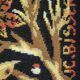 Aubusson tapestry "Dawn" in pure wool by Jean Claude Bissery