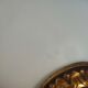 Pair of vintage brass and opaline wall lights