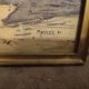 Vintage French watercolour of a village with a church, signed, from 1931