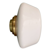 Vintage Mazda XXL globe wall or ceiling light in white opaline