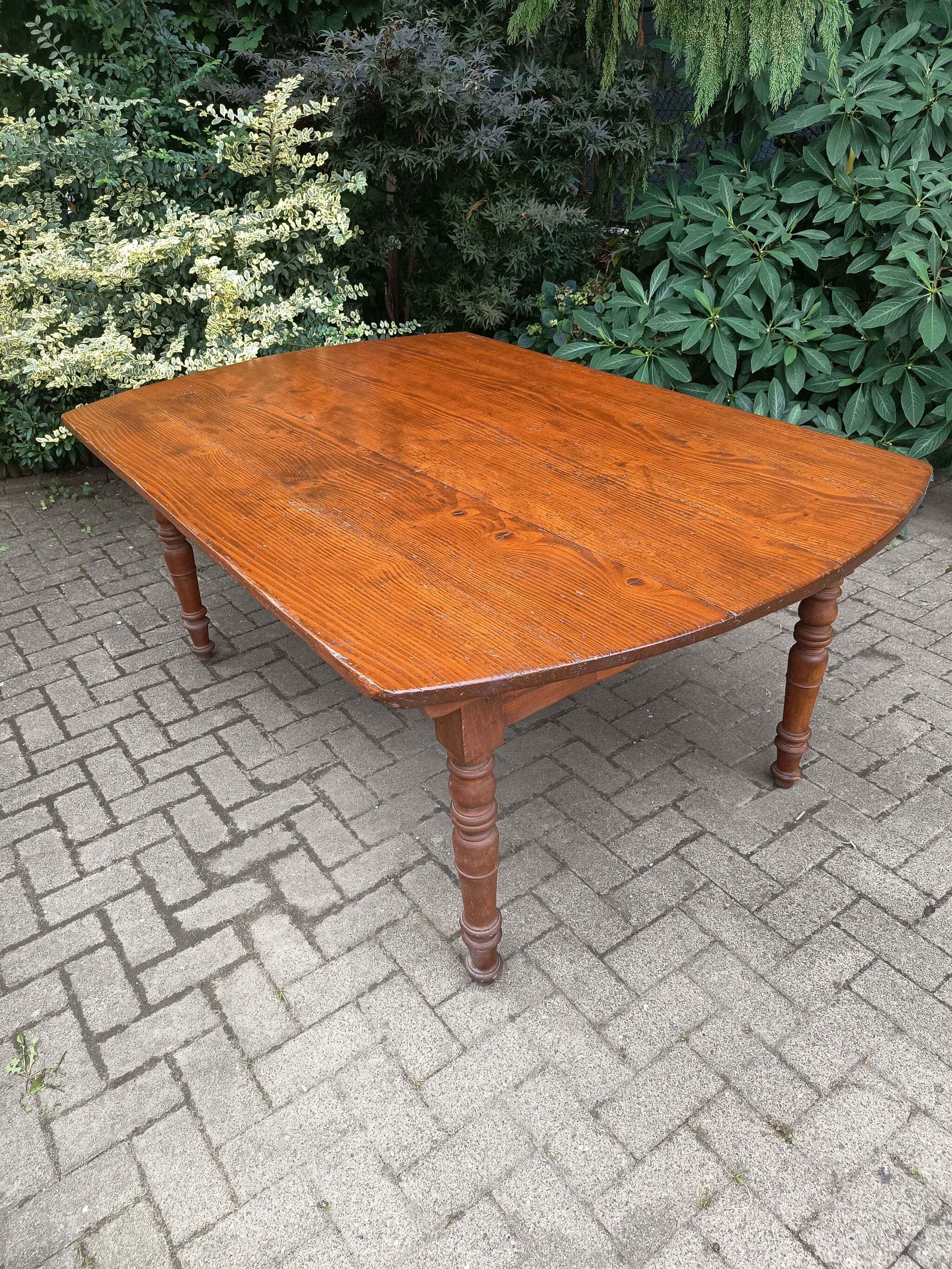 Large farmhouse table, 19th century