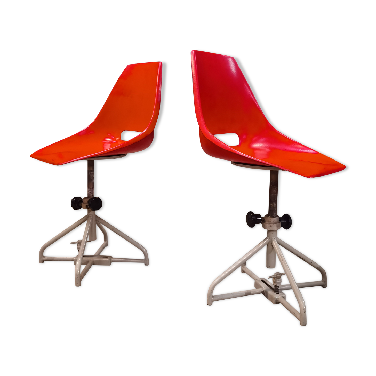 Pair of swivel chairs by Miroslav Navratil for Vertex