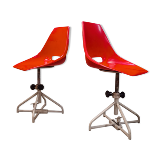 Pair of swivel chairs by Miroslav Navratil for Vertex