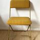 Lafuma folding chairs in velvet and gold metal