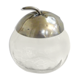 Sucrier pomme, verre et étain