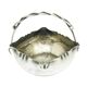 Basket sugar bowl, Art Nouveau, silver-plated brass, Poland, early 20th century