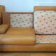 Camel leather sofa