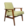 Fauteuil scandinave modern design tissu polka dot vert mélange 1965 rénové chaise de salon style milieu de siècle Boho style