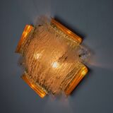 XXL frosted wall lamp by Kalmar, Murano glass, Austria, 1970