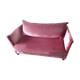 Sofa 2 places, removable, in powder pink velvet