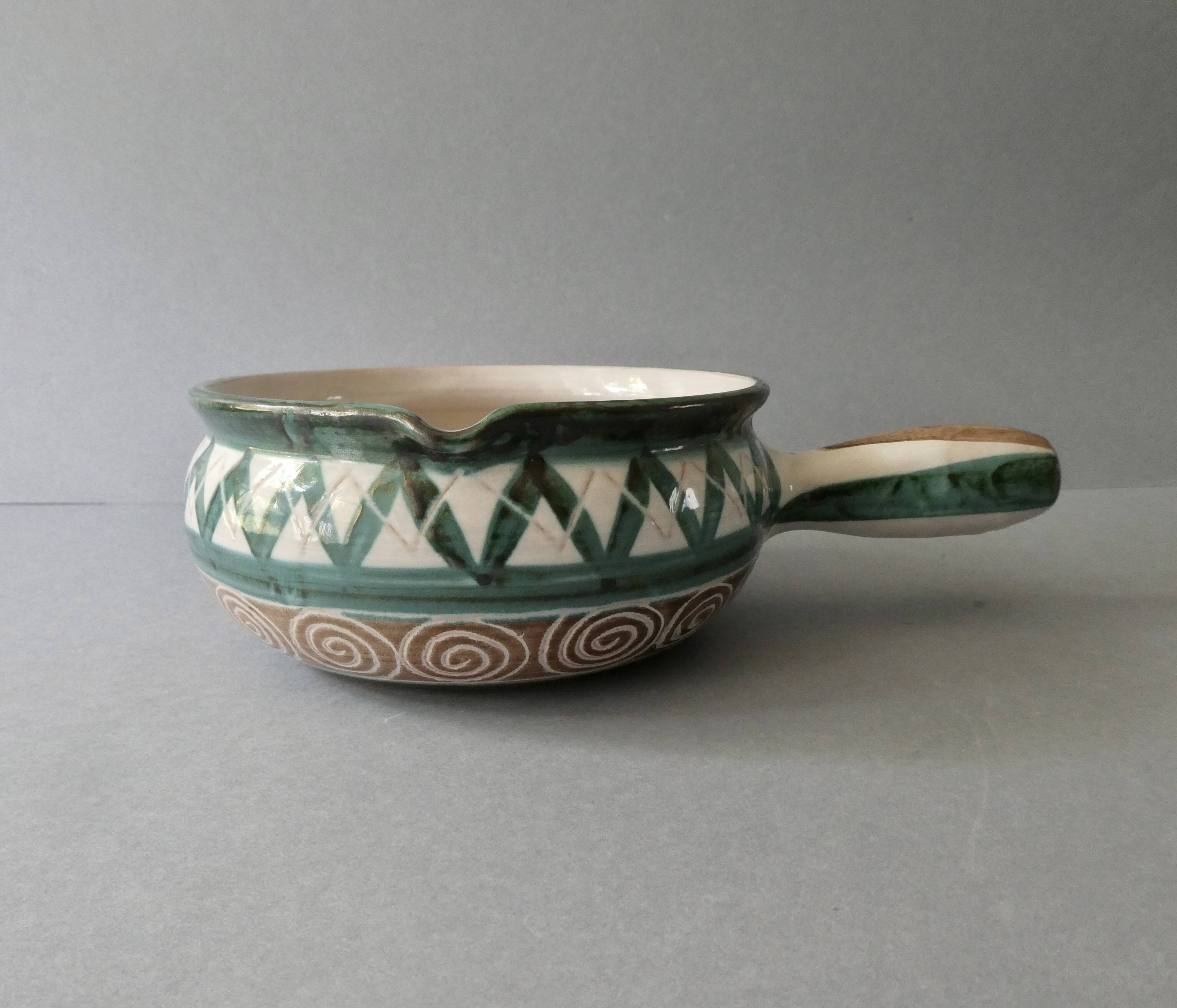 Pots, sucrier en céramique robert picault vallauris