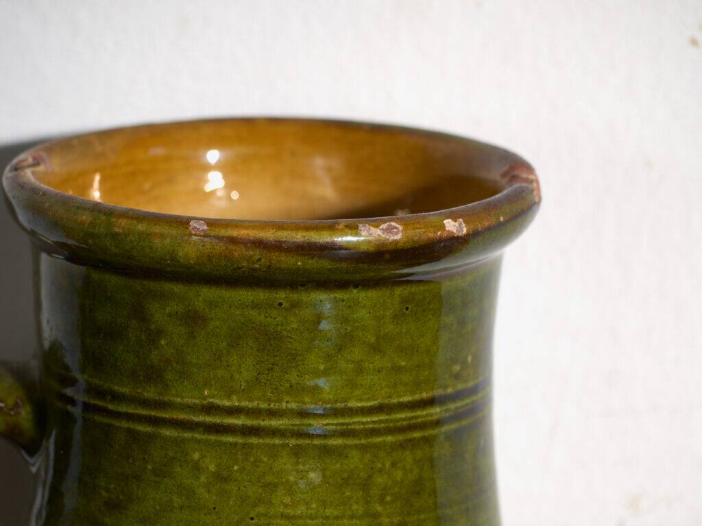 Old glazed ceramic jug – Central Europe, around 1930